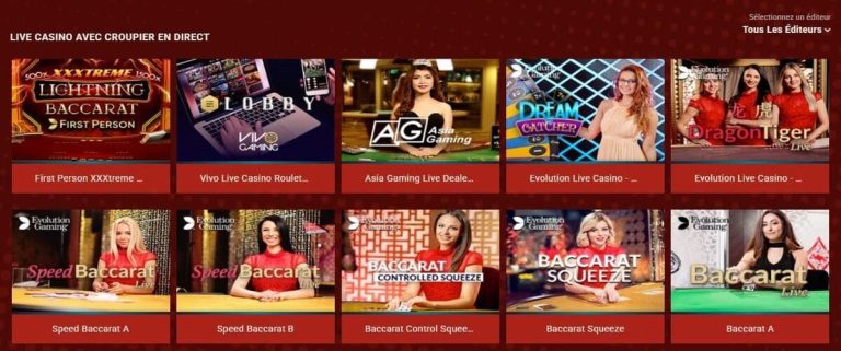 Rant Casino jeux live