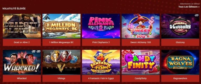 Rant Casino jeux volatiles